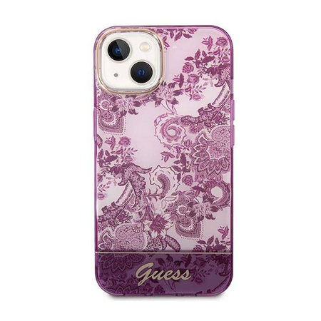 Guess Porcelain Collection - Etui iPhone 14 Plus (fuksja) (GUHCP14MHGPLHF)