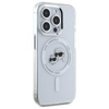 Karl Lagerfeld IML Metal Karl & Choupette Head MagSafe - Etui iPhone 15 Pro Max (biały) (KLHMP15XHLSKCH)