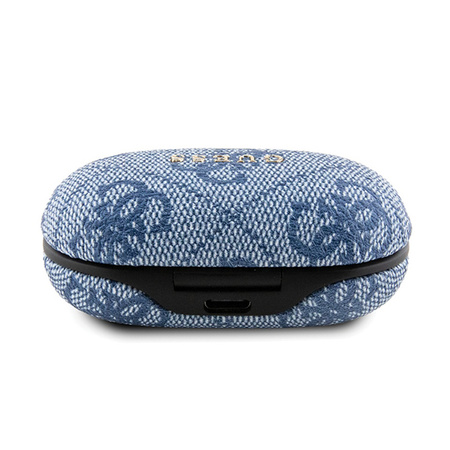 Guess 4G Metal Logo - Słuchawki Bluetooth TWS ENC + etui ładujące (niebieski) (GUTWSP4EGB)