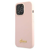 Guess Silicone Script MagSafe - Etui iPhone 13 Pro Max (różowy) (GUHMP13XLSLMGLP)