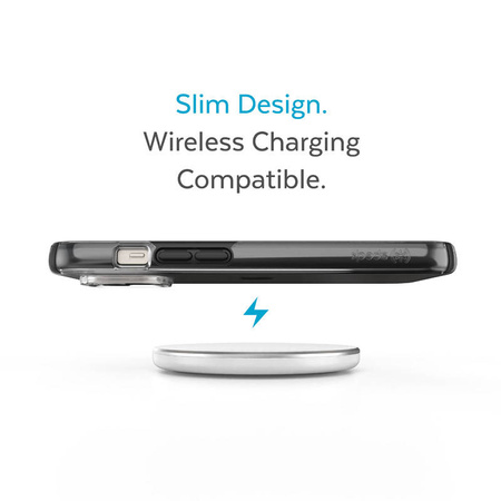 Speck Presidio Perfect-Clear with Impact Geometry - Etui iPhone 15 Plus / 14 Plus z powłoką MICROBAN (Clear / Black) (150124-5905)
