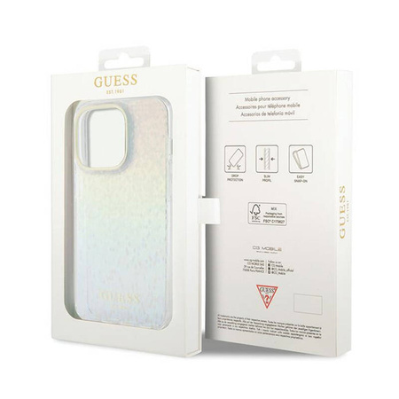 Guess IML Faceted Mirror Disco Iridescent - Etui iPhone 14 Pro Max (Iridescent) (GUHCP14XHDECMI)
