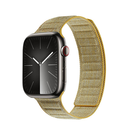 Crong Melange - Pasek magnetyczny do Apple Watch 38/40/41/42 mm (żółty melanż) (CRG-40MEL-YEL)