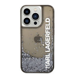 Karl Lagerfeld Liquid Glitter Translucent Elongated Logo Case – Etui iPhone 14 Pro (czarny) (KLHCP14LLCKVK)