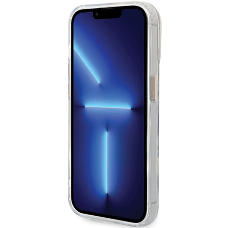 Guess Metal Outline Magsafe - Etui iPhone 15 (przezroczysty / złoty) (GUHMP15SHTRMD)