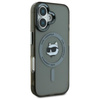 Karl Lagerfeld IML Metal Choupette Head MagSafe - Etui iPhone 16 (czarny) (KLHMP16SHLSCHK)