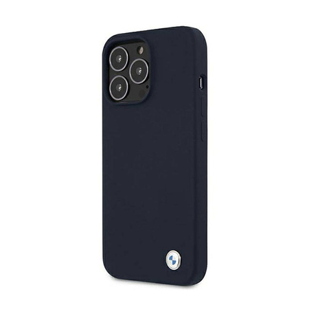 BMW Silicone Signature Logo - Etui iPhone 13 Pro Max (granatowy) (BMHCP13XSILNA)
