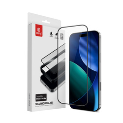 Crong 3D Armour Glass - Szkło hartowane iPhone 17 Pro Max + ramka instalacyjna (CRG3DAGIP1769P)