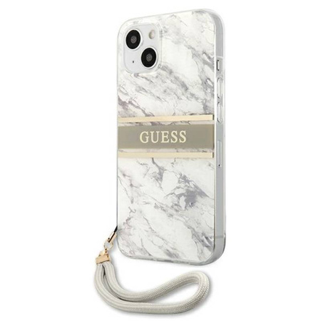 Guess Marble Strap - Etui iPhone 13 Mini (szary) (GUHCP13SKMABGR)