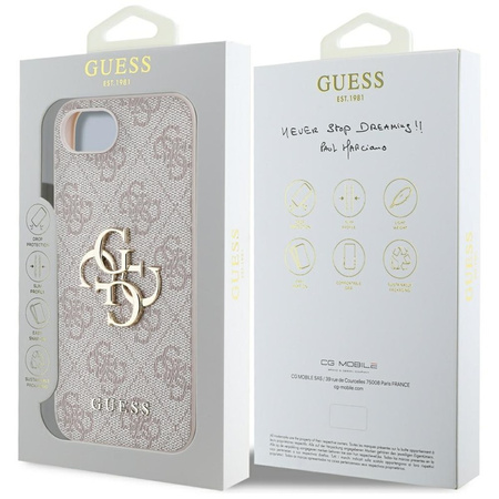 Guess 4G Big Logo - Etui do iPhone 16e (różowy) (GUHCPSE44GMGPI)