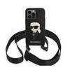 Karl Lagerfeld NFT Monogram Ikonik Patch - Etui iPhone 14 Pro (czarny) (KLHCP14LSTKMK)