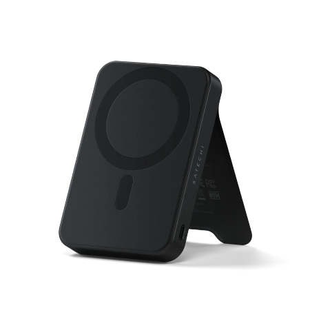 Satechi OntheGo Powerbank 10K - magnetyczny powerbank z podstawką 10k mAh kompatybilny z MagSafe i Qi2 (black) (ST-B10Q2SK)