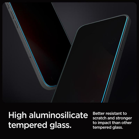 Spigen GLAS.TR EZ FIT Privacy 2-Pack - Szkło hartowane z filtrem prywatyzującym do iPhone 16 Pro 2 szt (AGL07929)