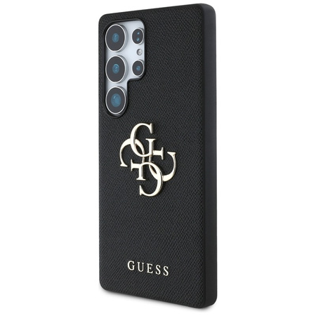 Guess Grained Big 4G Logo Small Classic Logo - Etui do Samsung Galaxy S25 Ultra (czarny) (GUHCS25LPGT4MBK)