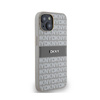 DKNY Leather Mono Stripe & Metal Logo - Etui iPhone 14 / 15 / 13 (beżowy) (DKHCP14SPRTHSLE)