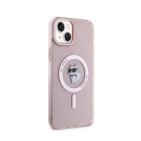 Karl Lagerfeld IML Choupette MagSafe - Etui iPhone 15 Plus (różowy) (KLHMP15MHFCCNOP)