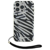 Karl Lagerfeld IML Zebra Pattern & Cord - Etui iPhone 16 Pro (czarny) (KLHCP16LHZBPKCCK)
