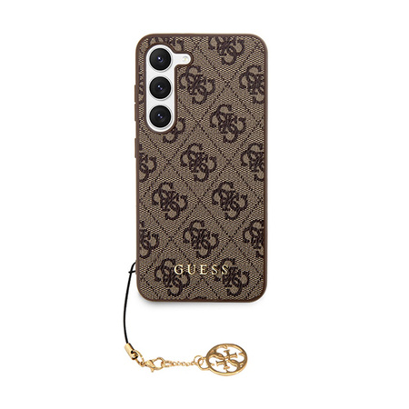 Guess 4G Charms Collection - Etui Samsung Galaxy A35 5G (brązowy) (GUHCSA35GF4GBR)