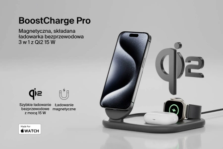 Belkin Ładowarka magnetyczna 36W Qi2.0 15W na iPhone / Apple Watch / AirPods, biała (WIZ029VFWH)