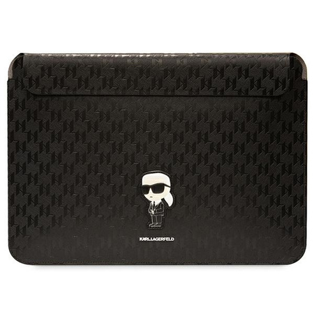 Karl Lagerfeld NFT Saffiano Monogram Ikonik Karl Sleeve - Etui na notebook 14" (Czarny) (KLCS14SAKHPKK)