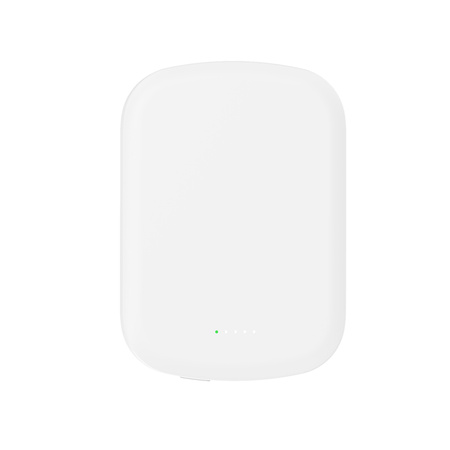 Crong MagSpot Power Bank - Bezprzewodowy power bank ultra slim z MagSafe 5000mAh, USB-C 20W PD (biały) (CRGMSPB5K1WHT)
