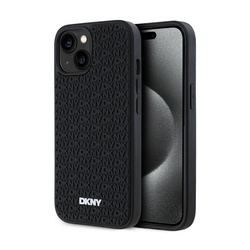 DKNY 3D Rubber Repeat Pattern - Etui iPhone 15 Plus (czarny) (DKHCP15M3DRPWK)