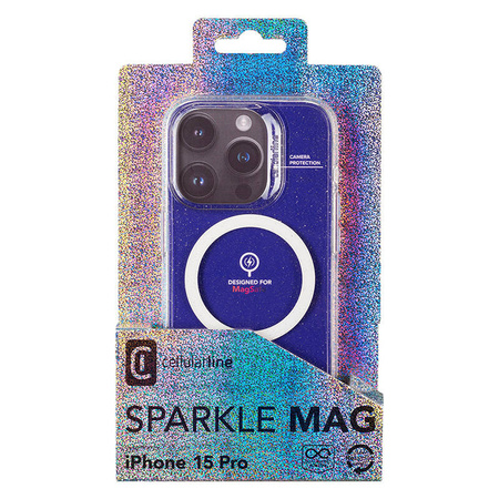 Cellularline Sparkle Mag - Etui iPhone 15 Pro MagSafe (przezroczysty) (SPARKMAGIPH15PROT)