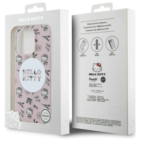 Hello Kitty IML All Over Paris MagSafe - Etui iPhone 16 Pro (różowy) (HKHMP16LHAOPP)