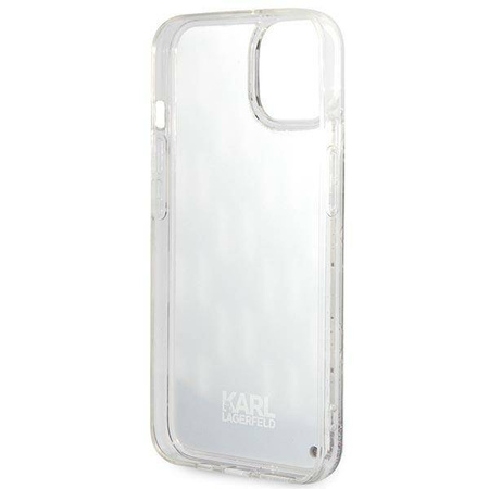 Karl Lagerfeld Monogram Liquid Glitter - Etui iPhone 14 Plus (czarny) (KLHCP14MLMNMK)