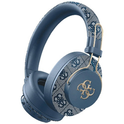 Guess Metal 4G Logo - Bezprzewodowe słuchawki nauszne Bluetooth ENC (niebieski) (GUBHS72P4FC4MB)