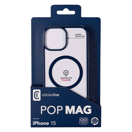 Cellularline Pop Mag - Etui iPhone 15 MagSafe (granatowy) (POPMAGIPH15B)