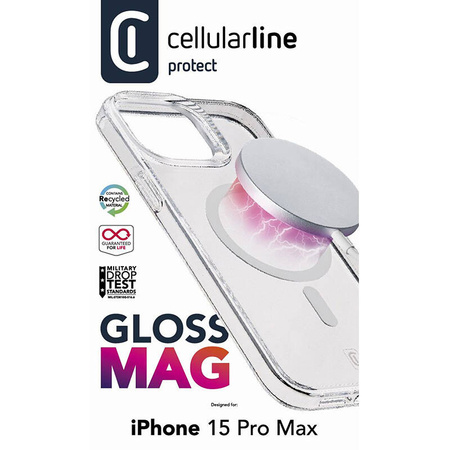Cellularline Gloss Mag - Etui iPhone 15 Pro Max MagSafe (przezroczysty) (GLOSSMAGIPH15PRMT)