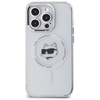 Karl Lagerfeld IML Metal Choupette Head MagSafe - Etui iPhone 14 Pro (biały) (KLHMP14LHLSCHH)