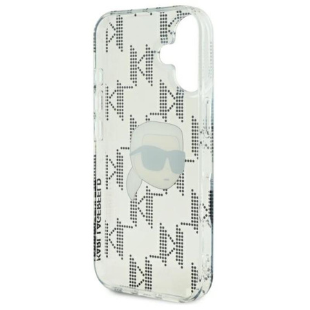 Karl Lagerfeld IML Karl Head Electroplated - Etui iPhone 16 (przezroczysty) (KLHCP16SHKLPKHT)