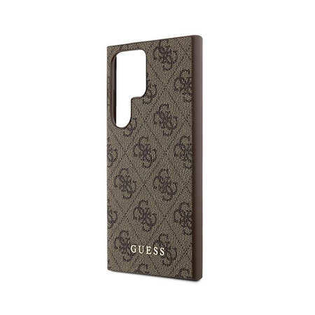 Guess 4G Metal Gold Logo - Etui Samsung Galaxy S24 Ultra (brązowy) (GUHCS24LG4GFBR)