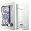 Guess Palm Trees Triangle Pearl Strap MagSafe - Etui do iPhone 16 (fioletowy) (GUHMP16SHPCTPLSU)