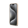 DKNY Leather Mono Stripe & Metal Logo - Etui iPhone 15 Pro Max (różowy) (DKHCP15XPRTHSLP)