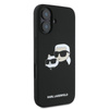 Karl Lagerfeld Silicone Double Heads Print MagSafe - Etui iPhone 16 Plus (czarny) (KLHMP16MSKCHPPLK)