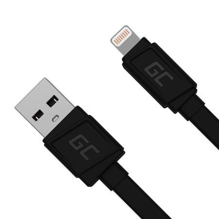 Green Cell GCmatte - Kabel Przewód Lightning 25 cm z obsługą szybkiego ładowania Apple 2.4A (KABGC02)
