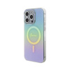 Guess IML Iridescent MagSafe - Etui iPhone 15 Pro Max (turkusowy) (GUHMP15XHITSQ)