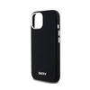 DKNY Liquid Silicone Small Metal Logo MagSafe - Etui iPhone 15 / 14 / 13 (czarny) (DKHMP15SSMCHLK)