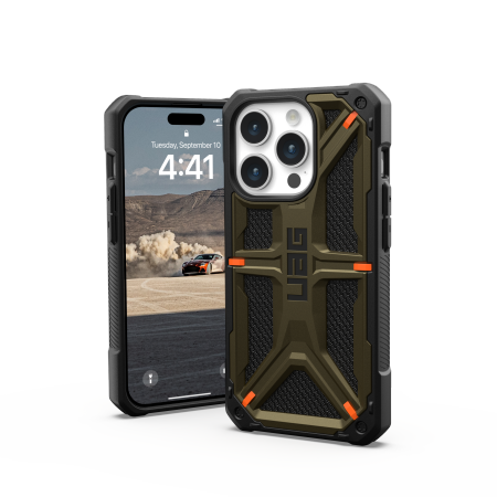 UAG Monarch - obudowa ochronna do iPhone 15 Pro (kevlar element green) (11427811397B)