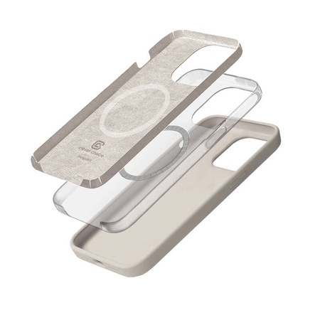 Crong Color Cover Magnetic - Etui iPhone 15 Pro MagSafe (kamienny beż) (CRGCOLRMIP1561PSTN)