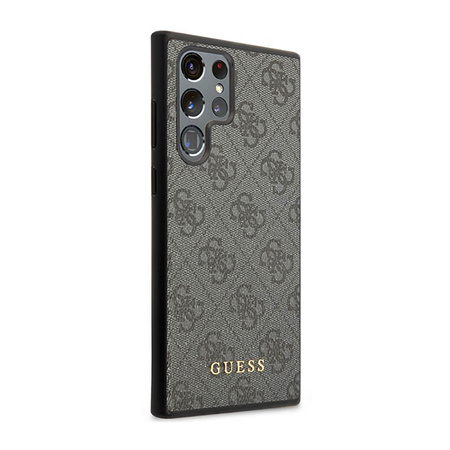 Guess 4G Metal Logo - Etui Samsung Galaxy S23 Ultra (szary) (GUHCS23LG4GFGR)