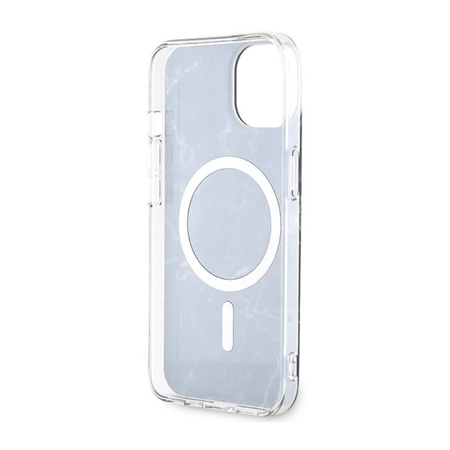 Guess Marble MagSafe - Etui iPhone 14 Plus (Czarny) (GUHMP14MPCUMAK)