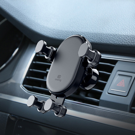 Crong Gravity Auto-Lock Car Holder – Uchwyt samochodowy grawitacyjny do telefonu 4,7”-6,5” (czarny) (CRG-CH5-BLK)