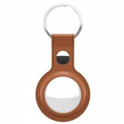 KeyBudz AirTag Keyring - skórzane etui ochronne do AirTag 2- pack (tan) (AT2_S1_TAN)