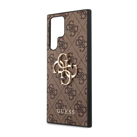 Guess 4G Big Metal Logo - Etui Samsung Galaxy S23 Ultra (brązowy) (GUHCS23L4GMGBR)