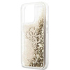 Guess Liquid Glitter 4G Big Logo - Etui iPhone 13 Pro Max (złoty) (GUHCP13XLG4GGO)