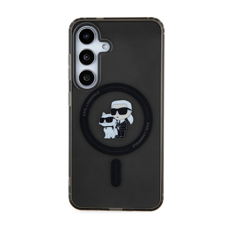 Karl Lagerfeld IML Karl & Choupette Glitter MagSafe - Etui Samsung Galaxy S24 (czarny) (KLHMS24SHGKCNOK)